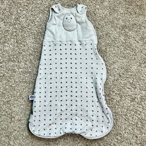 Nested Bean Sleeping Bag Baby I Chick Print Gray White Triangle I Size 6-15M